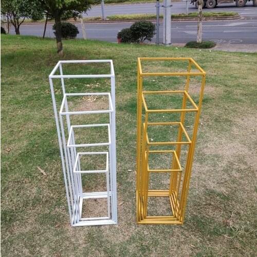 4pcs/set wrought iron stand wedding props artificial flower road lead supplies flower arch wedding arch road lead T-stage decor