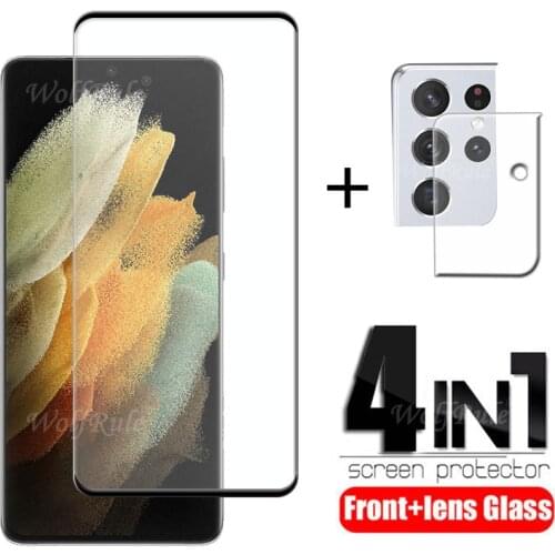 4-in-1 For Samsung Galaxy S21 Ultra Glass For Samsung S21 Ultra Screen Protetor For Samsung Note 20 Ultra S21 Ultra Lens Glass