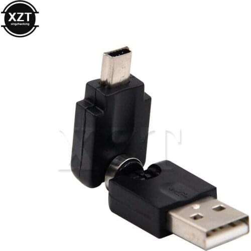 Mini 5 Pin Male To USB 2.0 Type A Male 360 Degree Rotation Angle Adapter Extension Adaptor for Notebook PC hot sale