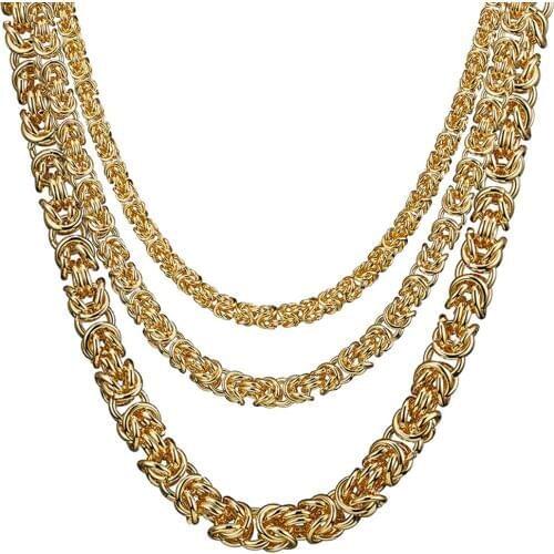 6/8/10MM Wide New Style 316L Stainless Steel Silver Color/Gold Color Chain High Quality Men Necklace & Bracelet Jewelry Gift