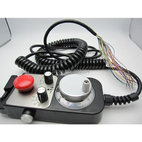 CNC 4 Axis MPG Pendant Handwheel + Emergency Stop For 12V 25PPR cnc System