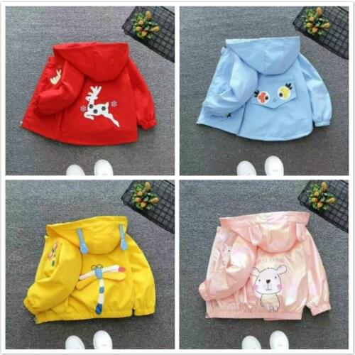 Spring Kids Jackets For Girls Coats Children Outwear Boys Coat Korean Outfits Baby Toddler Clothes Autumn Cartoon Hoodies 1-3-7Y