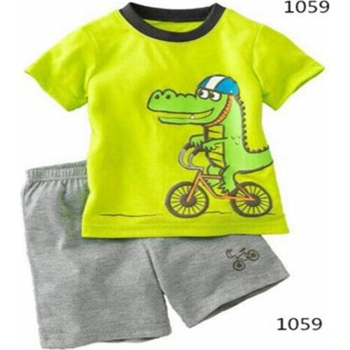 Kids Pajamas Cartoon Hot Sell Pijamas Boy Dinosaur Pyjamas Baby Girl Sleepwear Homewear Set Children Clothing Suit LS003
