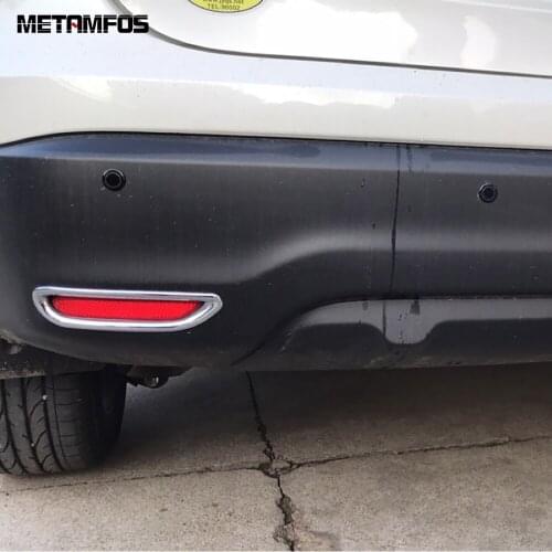 For Nissan Qashqai 2014-2017 2018 Chrome Rear Fog Light Lamp Cover Molding Trim Tail Foglight Frame Accessories Car Styling