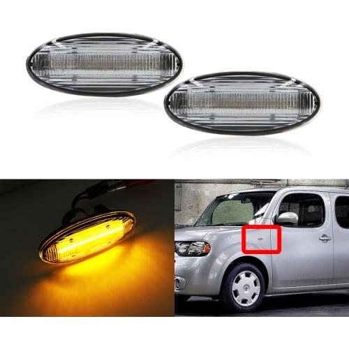 For Nissan Qashqai X-Trail NV200 NP300 Juke F15 Micra For Renault Koleos Smart Amber Front Led Side Marker Indicator Lights