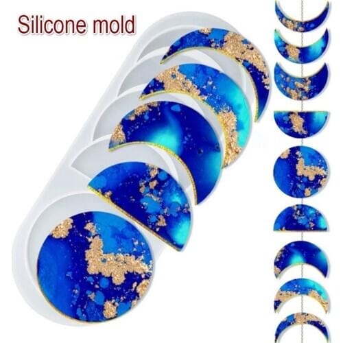 Moon Phase Resin Molds Crescent Silicone Molds Full Moon Epoxy Molds Young Moon Molds for Resin Crafts DIY Making Decoration