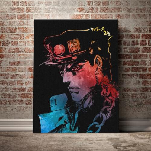 Jotaro kujo Jojo Manga art poster Canvas Wall Art Decoration prints for living Kid Children room Home bedroom decor Painting