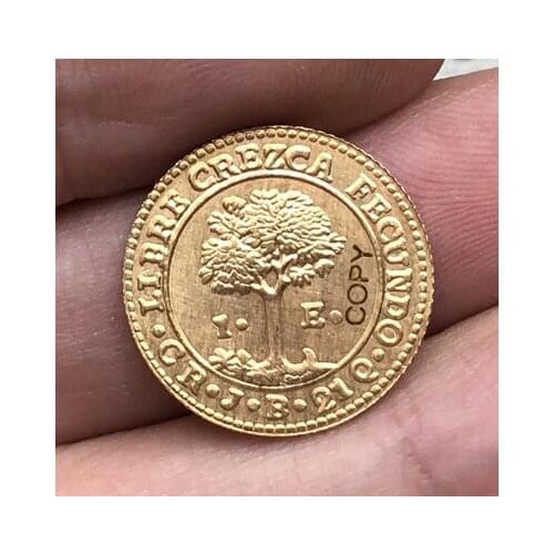 1841 Central American Republic 1 Escudos coins copy 18mm
