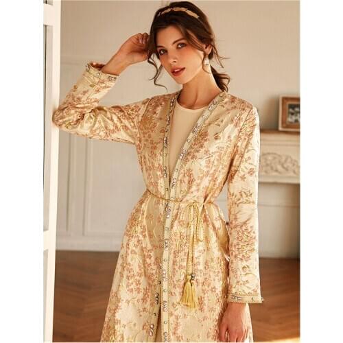 Kaftan Robe Femme Dubai Abaya Kimono Muslim Cardigan Hijab Dress Abayas For Women Ramadan Caftan Marocain Qatar Islamic Clothing
