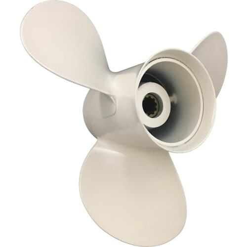 Boat Propeller Suit For Yamaha 9 7/8X12 Aluminum Prop 9.9-20HP 3 Blade 10 Tooth Rh Oem No: 664-45954-01-El