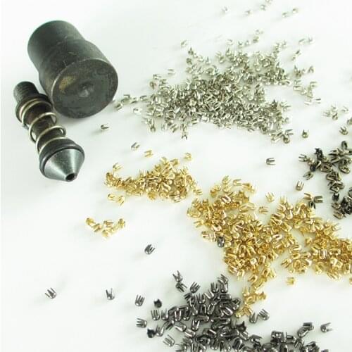 Metal Brass Material Round Punk Spike Rivet Studs with pointed Prongs Dies Mold Tools for Leather Craft Bags Clothes Belts
