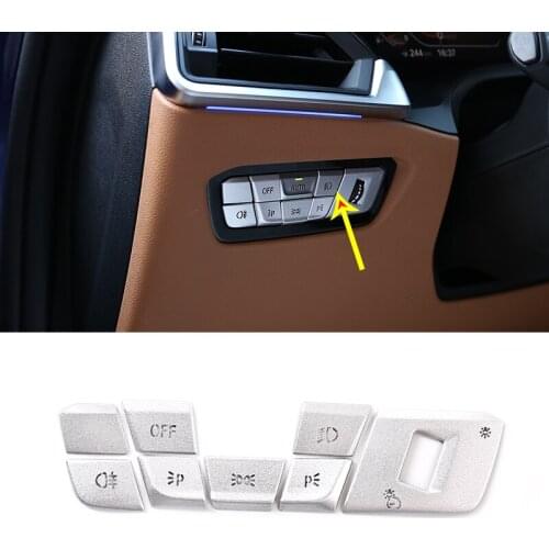 Headlight Switch Button Sticker for BMW 3 Series G20 G28 2020-2021 Aluminum Alloy Car Interior Accessories