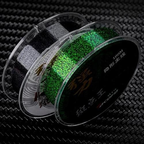 100M Nylon Fishing Line Invisible Speckle Fluorocarbon Coating Line Super Strong Spotted Line Sinking Fly Fishing Line 0.12-0.50