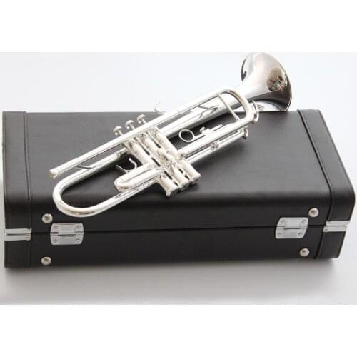 New De Xin Bb Trumpet 3335S Silver Plated Music Instruments Profesional Trumpets Student Included Case Mouthpiece Accessories