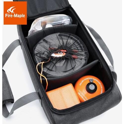 【New store 】 Stove storage bag picnic basket outdoor camping gas stove, gas canister, pot carry bag storage sack Picnic bag