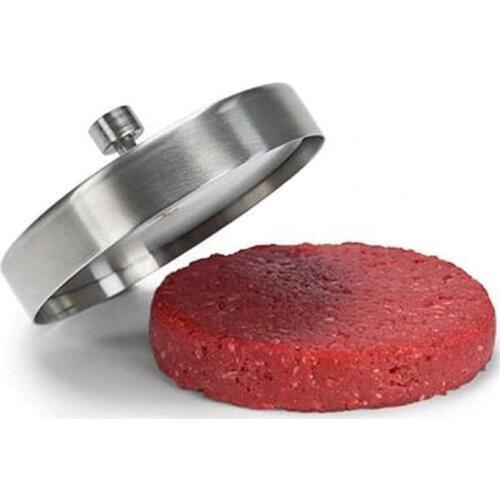 New Stainless Steel Hamburger Press Manual Round Shape Patty Meatball Burger Maker Meat Cutlets Hamburger Mold Meat Burger Press