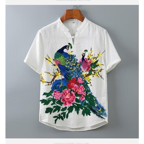 55 * 55CM Peacock Exquisite Embroidery Motif Patch Home Decoration Drawing RS805