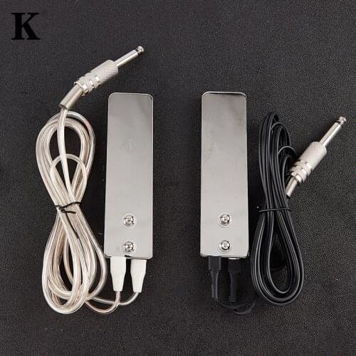 Mini Stainless Steel Tattoo Foot Pedal Switch Footswitch Control With Wire For Power Supply Machine Clip Cord Tattoo Accessories