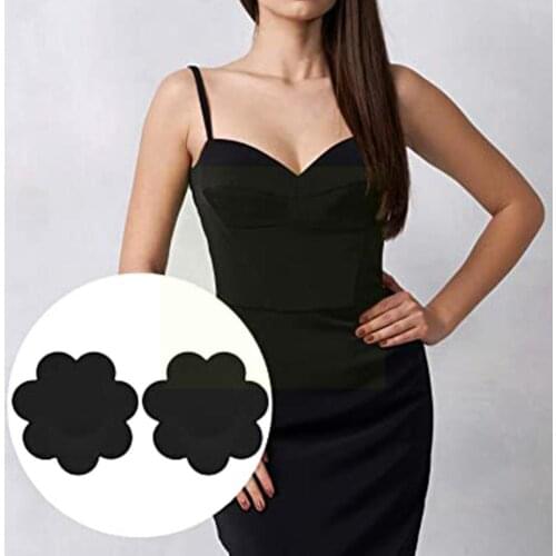 Five Pairs Of A Pack Of Disposable Chest Stickers Black Nipple Nipple Covers Anti-glare Nipple Stickers Accessorie Anti-bum H9W1