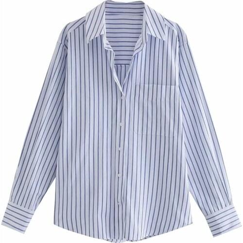 Spring Autumn Casual Striped Shirts For Men Long Sleeve Design Regular Fit Fashion Street Stylish Tops Female XS S M L