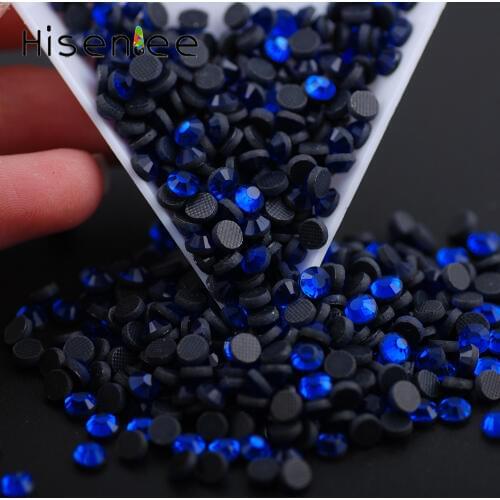 Sapphire Hot Fix Glass Flat Back Clear Rhinestone SS6 1440Pcs High Quality On Clothing Dress Jewelry & Nail Art DIY Decor Gem