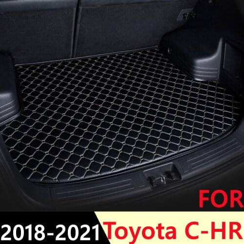 SJ Custom Waterproof Car Trunk Mat AUTO Tail Boot Tray Liner Cargo Carpet Pad Protector Fit For Toyota CH-R CHR 2018 2019 2020