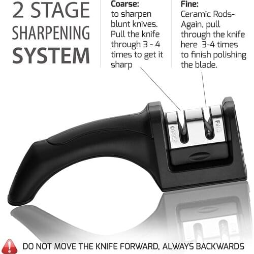 Replaceable Household Quick Knife Sharpener Two-stage Outdoor Portable Sharpening Accessories Removable Carbon Steel Sharpener