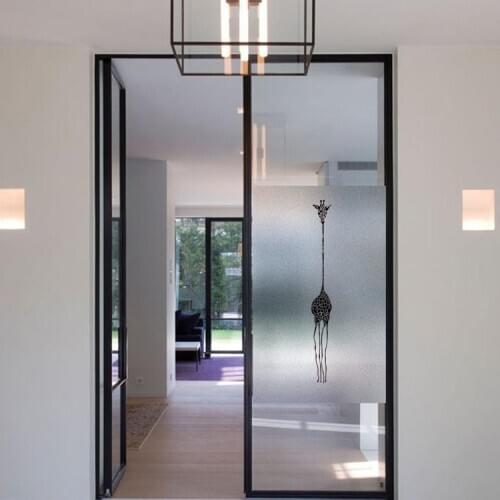 Custom Size Static Cling Window Film Giraffe Style Decorative Privacy Protection Frosted Glass Sticker For Window Door Cabinet