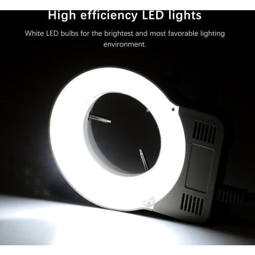 LED Round Light for Microscope Lamp for Microscope Brightness Adjustable Microscope Light 4.5W Stereo Microscope Accessories