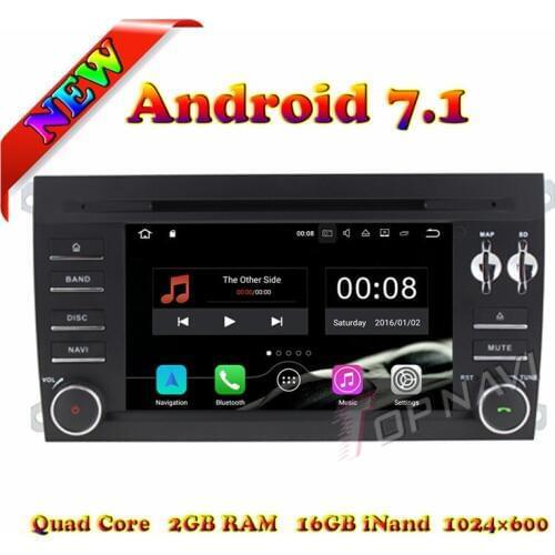 Topnavi Quad Core Android 7.1 Car DVD Player for Poesche Cayenne 2003 2004 2005 2006 2007 2008 2009 2010 Radio GPS Navigation