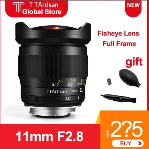 TTArtisan 11mm F2.8 Full Frame Fisheye Lens for Leica M Sony E Canon R Nikon Z Leica L mount Camera Lens For A7R3 A6300 Z7 Z6 MF