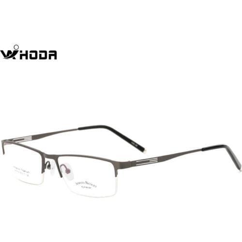 Ultralight Titanium Alloy Business Mens Optical Glasses Frames , Half Frame Openwork Metal Prescription Myopia Glass Frame F614