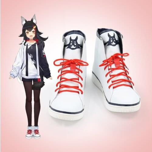 Unisex Anime Cos VTuber Hololive Ookami Mio Cosplay Costumes Boots Shoes Halloween Carnival Party Custom Made