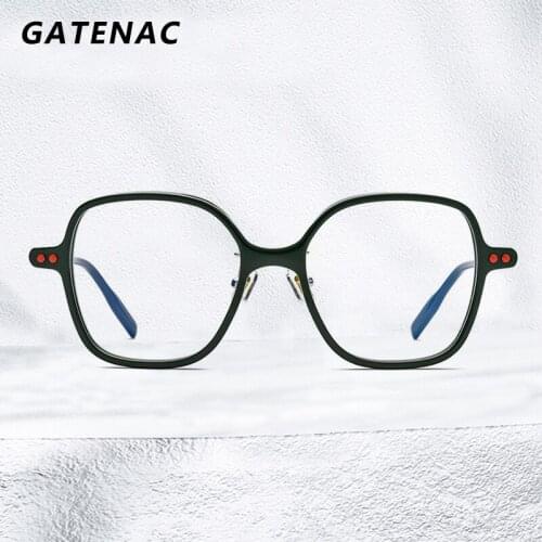 Vintage Acetate Eyeglasses Frame Women Big Box Prescription Optical Glasses Frame Men 2021 New Korea Myopia Luxury Brand Eyewear