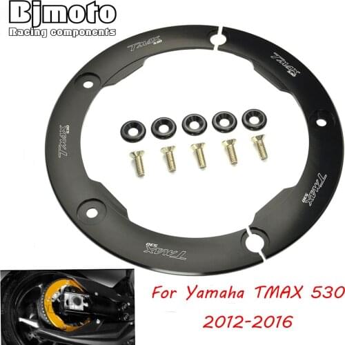 BJMOTO Motorcycle CNC Transmission Belt Pulley Protective Cover For Yamaha T MAX 530 2012-2016