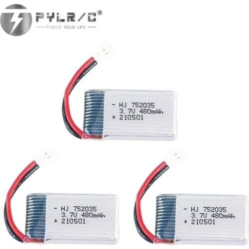 1/2/3/5/10pcs H31 Battery 3.7V 480mAh Rechargeable Battery and charger for H107 H31 KY101 E33C E33 RC Drone Spare Parts