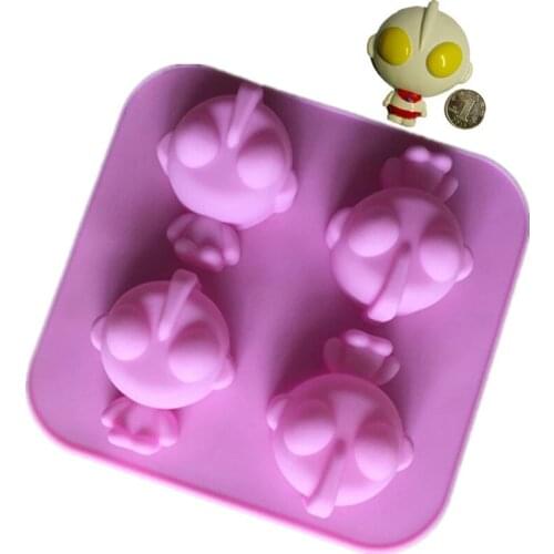 4-cavity cute cartoon silicone cake mold, handmade soap mold, aromatherapy soap mold DIY