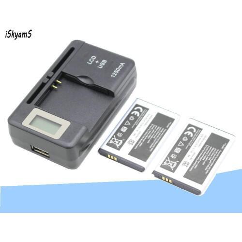 2x 800mAh AB463446BU Replacement Battery +Charger For Samsung SGH GH E251 E258 E350 E428 E500 X208 E900 E908 C512 X630 X680