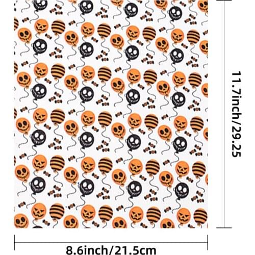 JOJO BOWS 22*30cm 5pcs/set Halloween Faux Leather Sheets Synthetic Leather Fabric DIY Hair Bows Supplies Handmade Craft Material