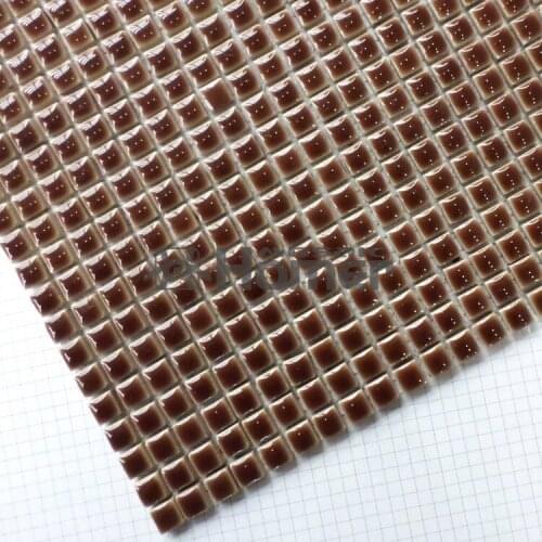 Shipping free! brown color MINI (3/8") CERAMIC MOSAIC TILE sheet 6mm thick bathroom wall tiles hallway mosaic
