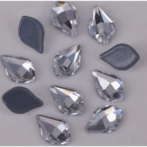 Free Shipping! High Quality 5x8mm Crystal Clear Biolette Flat Back Hotfix Rhinestones / Iron On Flat Back Crystals