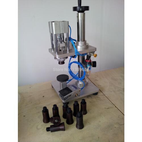 Cheap Shipping Perfume tying machine capper sealing machine metal cap press machine lid-rolling
