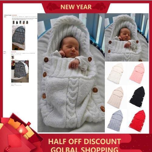 Baby Swaddle Wrap Warm Knitted Fabric Newborn Baby Sleeping Bag Baby Swaddle Blanket Sleep Bags baby blanket newborn