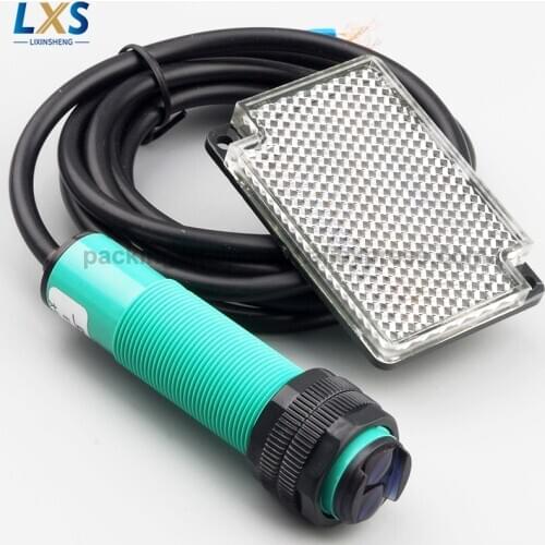 Infrared Photoelectric Sensor DC 3-36V Reflective Switch E3F-R2C1 with Reflector