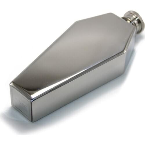 LBER Mini Hip Flask 100ML Personalized Coffin Shape Stainless Steel Portable Flagon Travel Wine Pot Bar Supplies Mens Gift