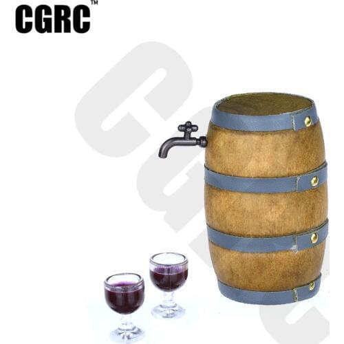 Mini Wood Simulation Wine Barrel For 1/10 RC Crawler Car TRX4 RC4WD D90 Axial Scx10 CCO1 TF2 VS4-10 Decoration