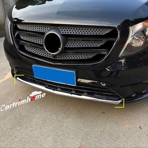 ABS Chrome Front Bumper Lip Cover Trim 1pcs for Mercedes-Benz Vito 2014-2017