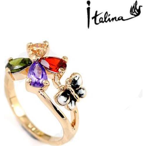 New Sale Brand TracysWing Rings for women Genuine Austria Crystal Copper Gold Color Fashion ring # RG95735