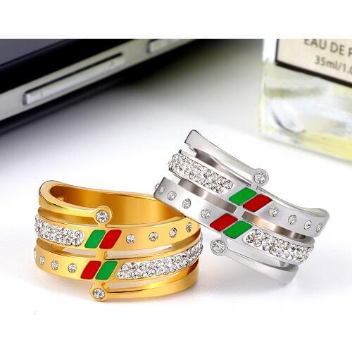 New Unique Design Rings For Women Fashion Jewelry Luxury Bridal Wedding Classic Engagement Ring Gold Color Crystal Rings Jewelry