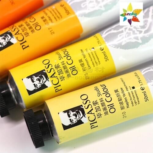 Original Phoenix Picasso studio series oil colour Colorful Fine and smooth Tubular 50 ml 54 colors single Self selected